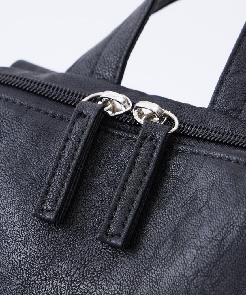 Washable PU Backpack A4 Washable Bottle Pocket