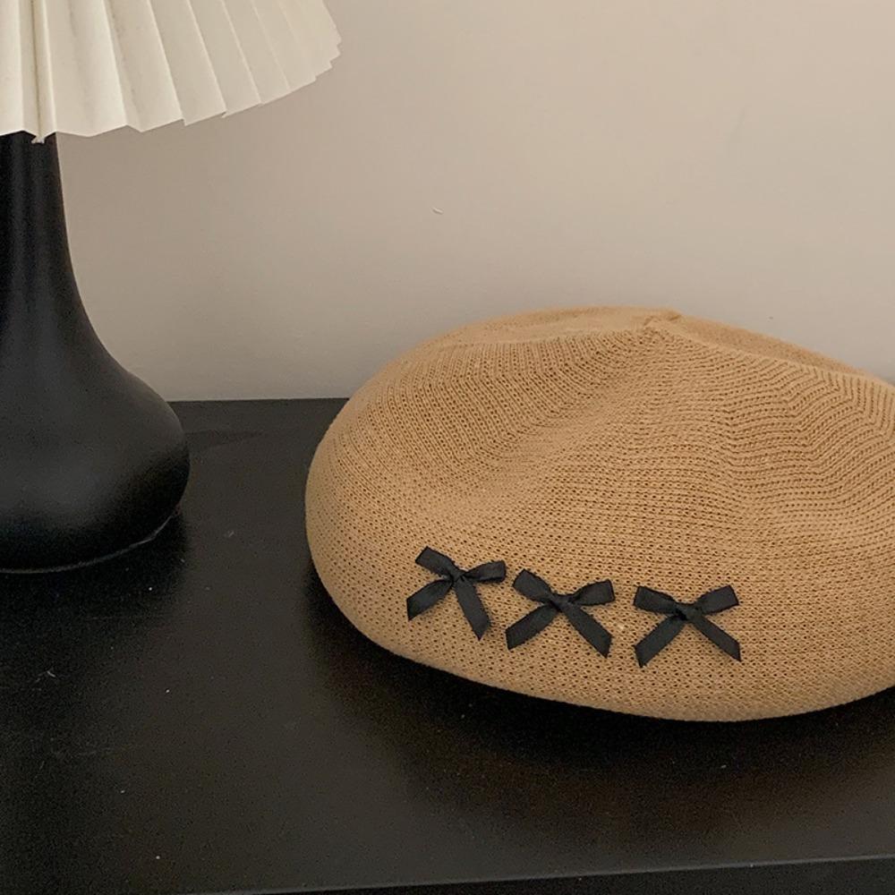 Cute Octagonal Hat Thin Newsboy Cap Personality Painter Hat  Four Seasons