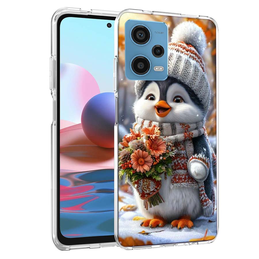 Süße kleine Pinguin Handyhülle Für Redmi Note 13 12 14 15 Pro Plus 13R 11 11T 11E 11S 10 Pro 10S 9 9S Hülle Handy Klar TPU Capa