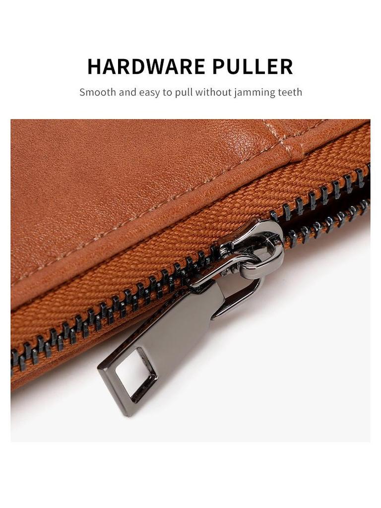 RFID Anti-Magnetic Zipper Passport Wallet: Multi-Function ID & Ticket Holder