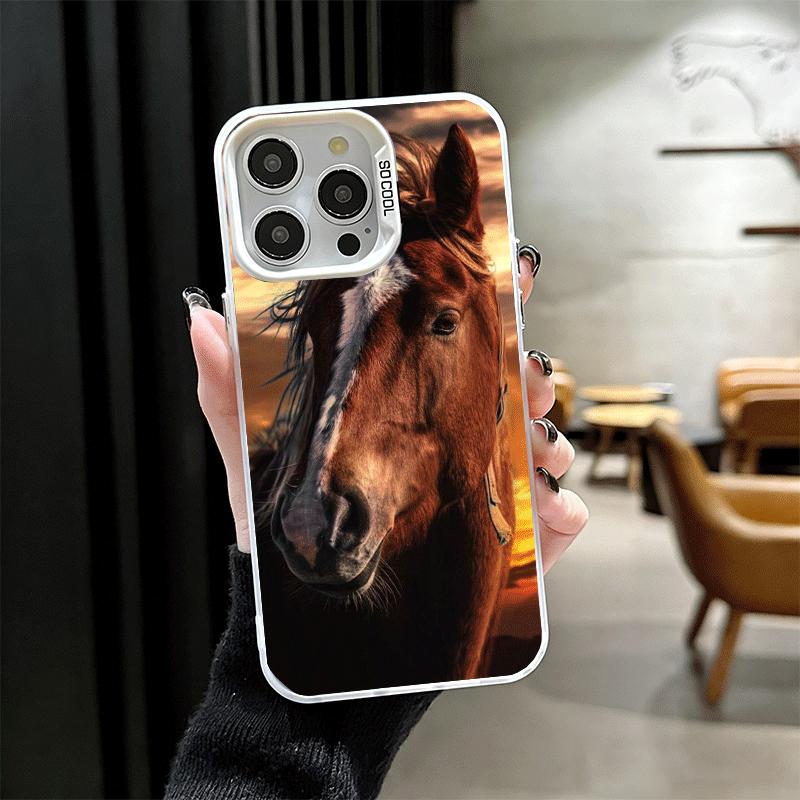 Ferghana Horse Animal Soft Phone Case for iPhone 15 16 17 Pro Max 17Air 16E 14 Plus 13 12 Mini Shockproof Cover Back Shell