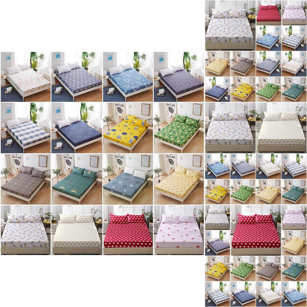 Comfortable Floral Printed Fitted Sheet Bed Cover Without Pillowcase For Your Bedroom