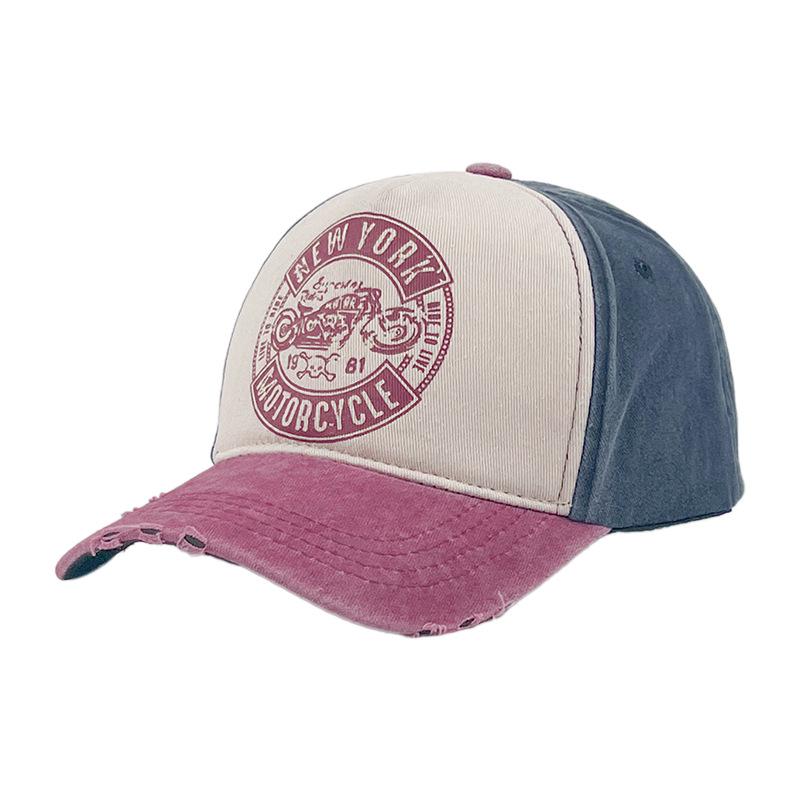 Unisex Trendy Patchwork Baseball Cap - Japanese Duckbill Style, Korean Version Fashion Sun Hat