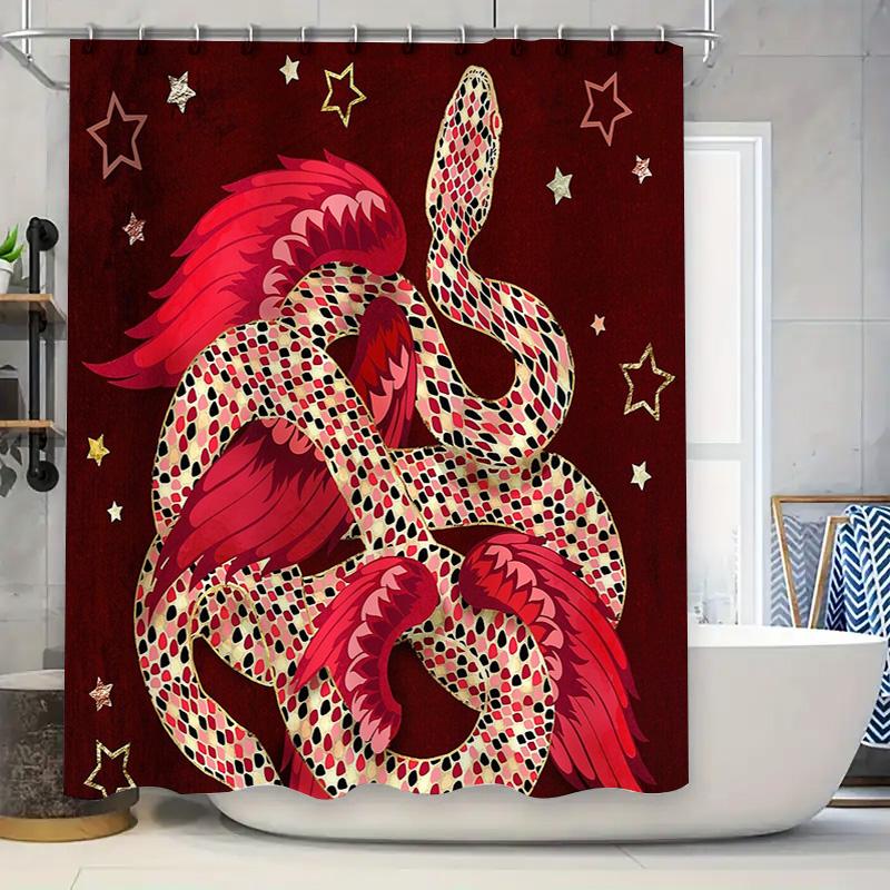 

Scales Dragon Shower Curtain Gothic Reptile Pattern Bathroom Decor Dark Fantasy Art Washable Home Textile Modern Style W60H190(CM)-1 Pcs