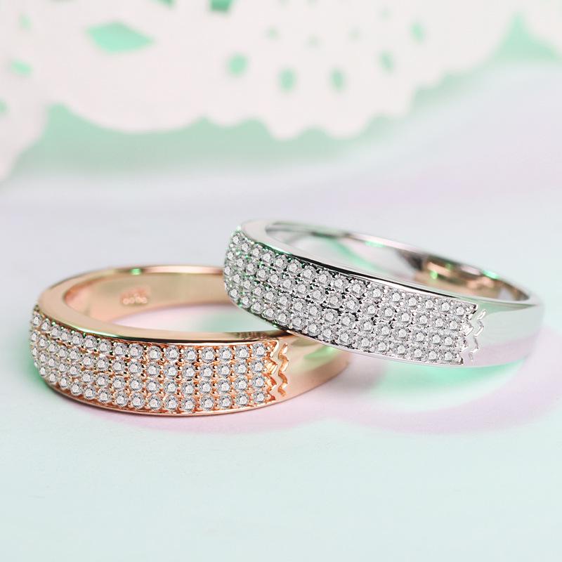 Europäische und amerikanische Ringe mit vergoldeten Diamantringen für Damen-Trauringe