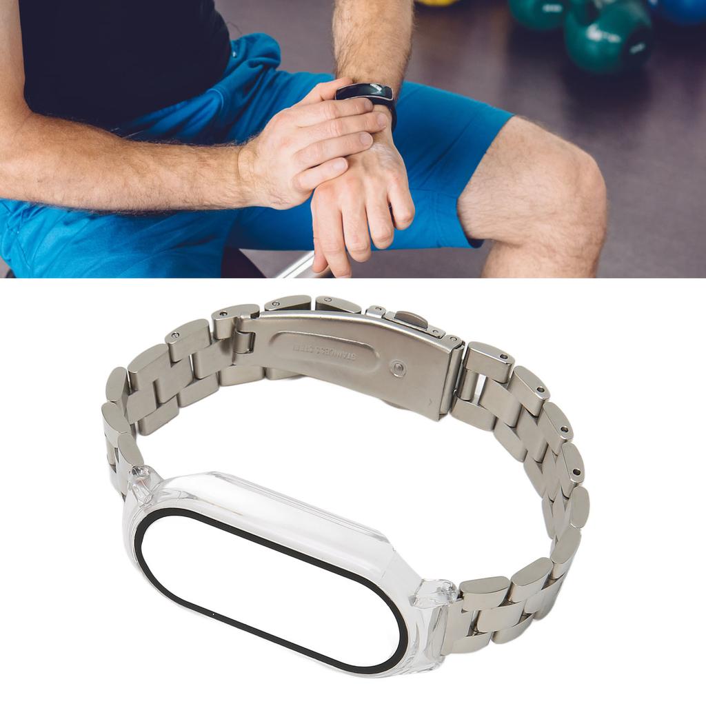 Watch Wristband Easy Adjust Full   Stainless Steel Replacement Strap for   Band 7