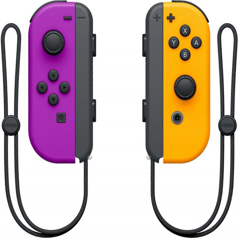 Switch Accessory:  Controller - Nintendo JOY-CON:  (L)/(R) - Neon Purple/Neon Orange  [GAMES ACCESSORIES] Controller USA Import