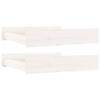 VidaXL Tiroirs de lit 2 pcs blanc Bois de pin massif 814980