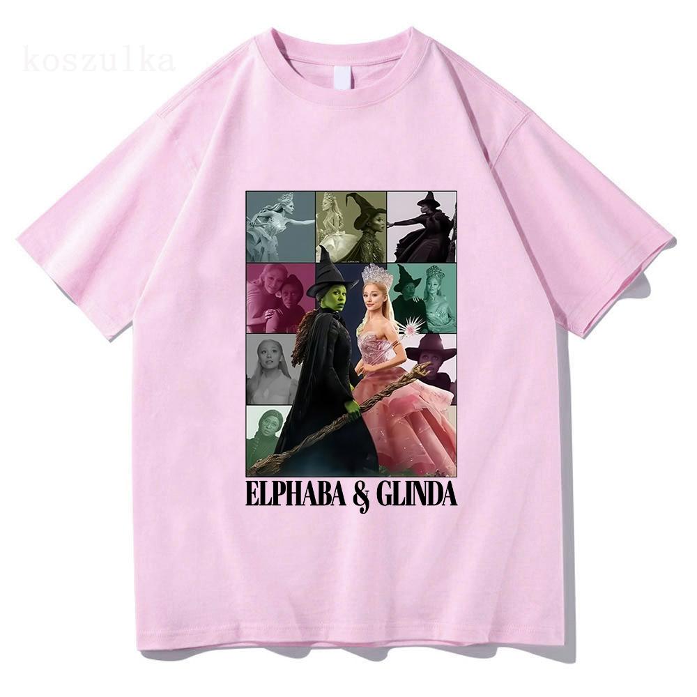 

Movie Wicked T Shirt Fashion Women Aesthetic Letter Shiz University TShirt Unisex High Quality Elphaba Glinda Cotton Tees Tops S