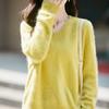Autumn/Winter 2026 Cashmere Wool V-Neck Knitwear: Long Sleeve Solid Color Soft Sweater Top
