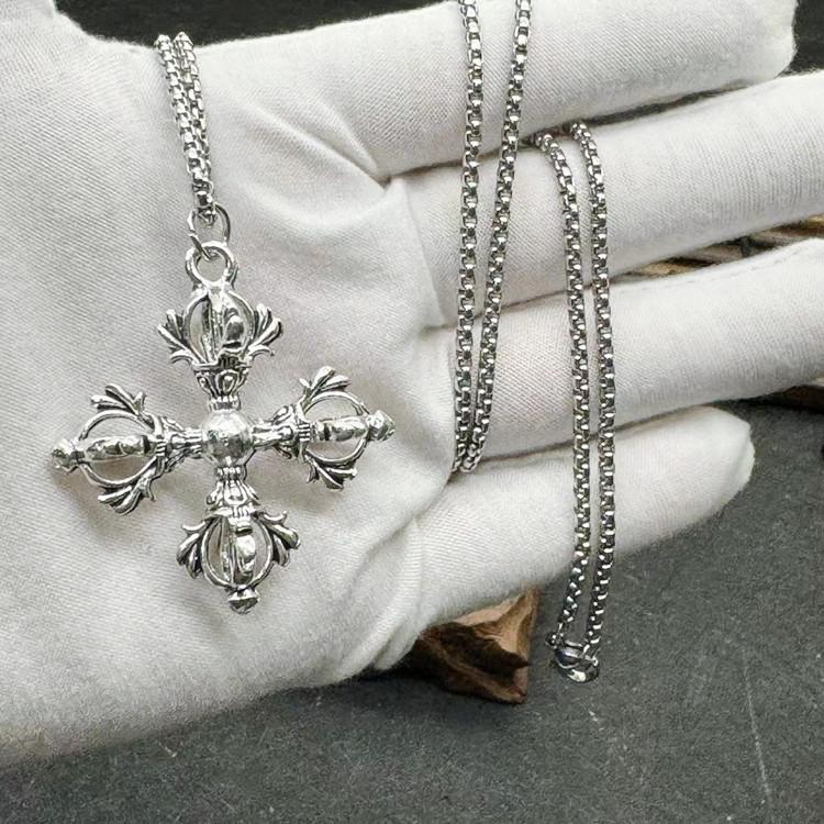 Bodhi Leaf Buddha Statue Tibetan Silver Pendant – Unisex Shakyamuni Ksitigarbha Necklace