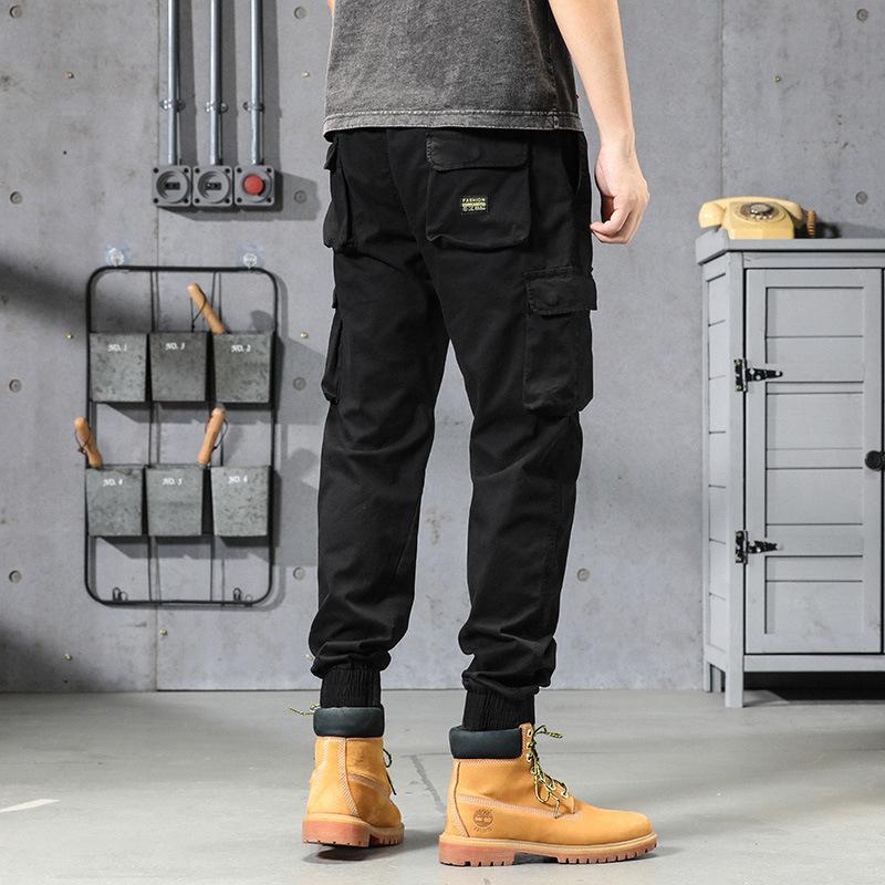 Men's New Functional Style Retro Casual Multi-pocket Leggings Elastic Outdoor Versatile