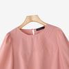 ZANZEA Women Casual Round Neck Solid Color Half Sleeve Blouse