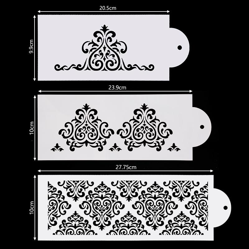 Fais DU Cake Decorating Stencils Mold Floral Kitchen Accessories Plastic Spray Baking Mesh Stencil Cake Molds Cookie Fondant
