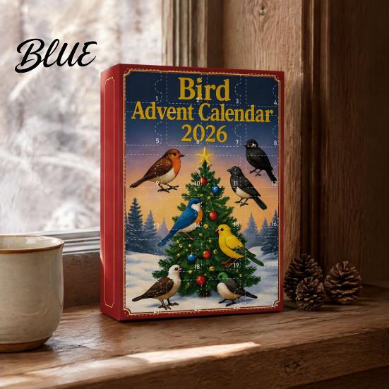 Detailed Animal Shaped Decors 24 Day Bird Advent Calendar with 2D Flat Acrylic Hanging Pendants Christmas Countdown Ornaments Calendar Ornament for