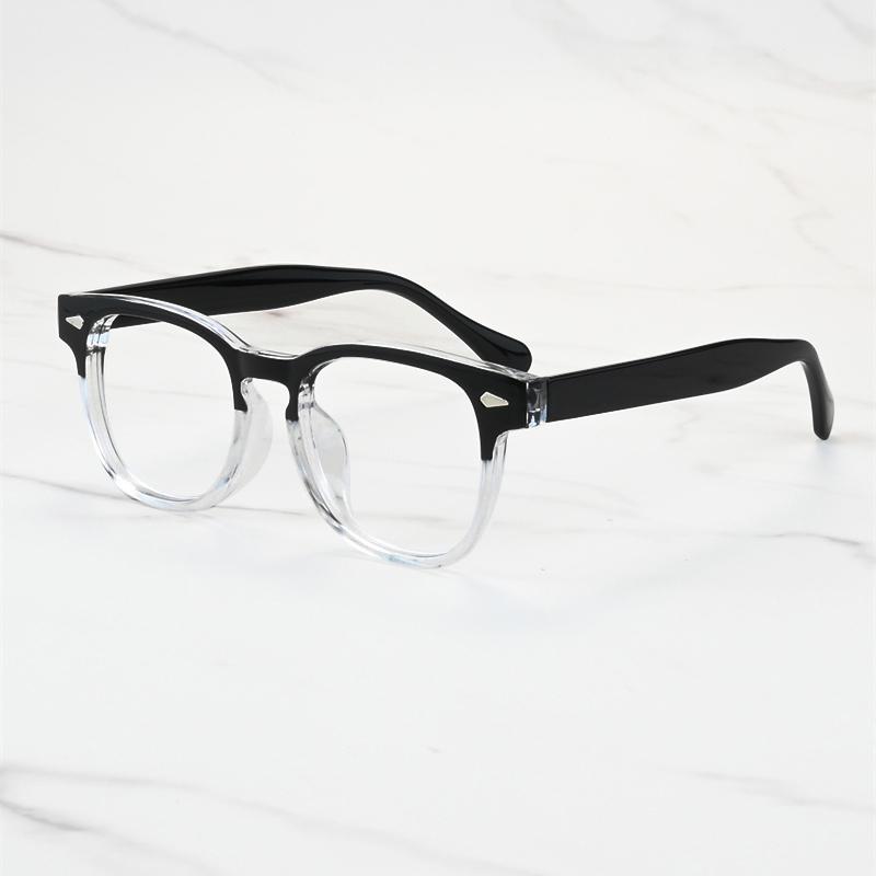 

Vintage Brand Design Rectangle Rivet Frame Myopia Glasses Prescription Nearsight Anti Blue Light Women Near Sight Eyewear Myopia-6.0