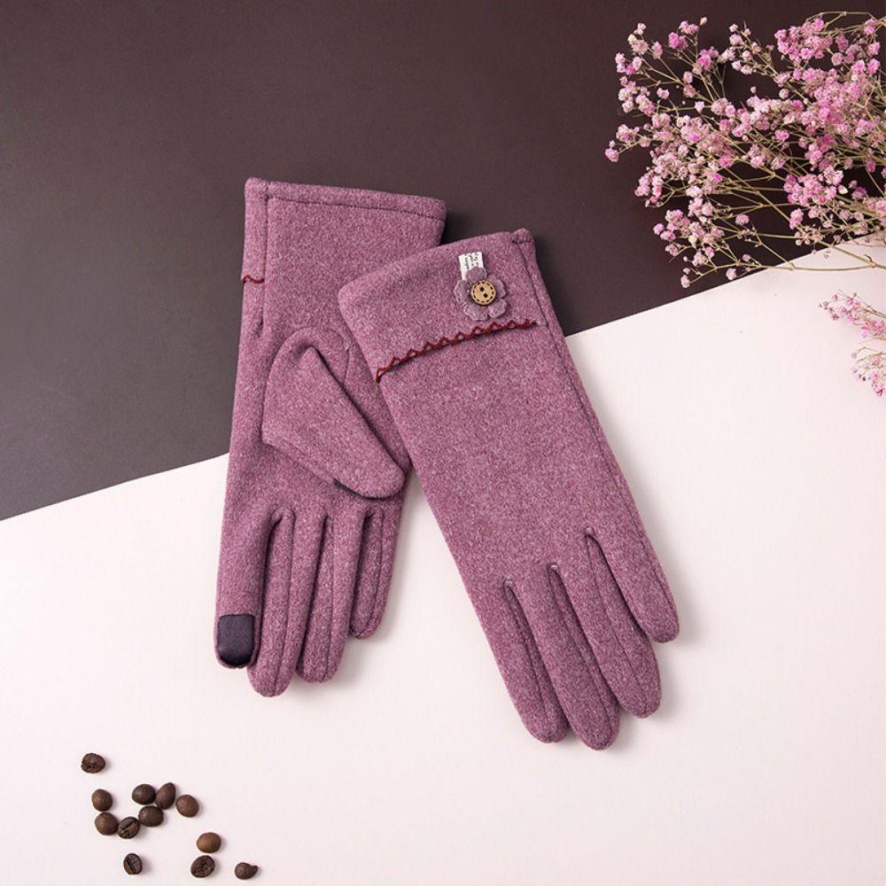 Thick  Gloves Anti-cold Female Driving Glove Durable Winter Thermal Gloves  Female