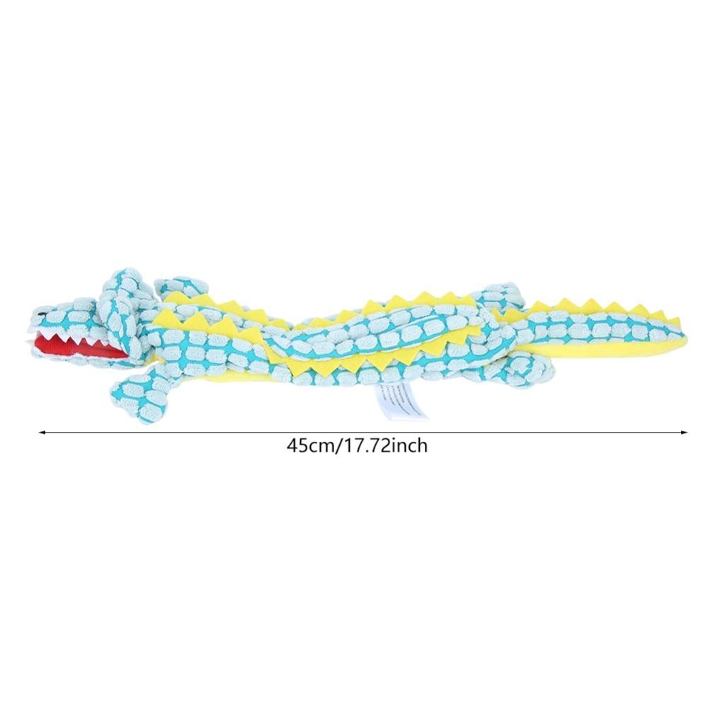 Corn Fleece Surface Alligator Dog Toy Alligator Shaped Puppy Chew Toy  Daily Teething Play