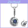 Marvel Superhero Iron Man Energy Reactor Keychain Double-sided Rotating Moon Pendant