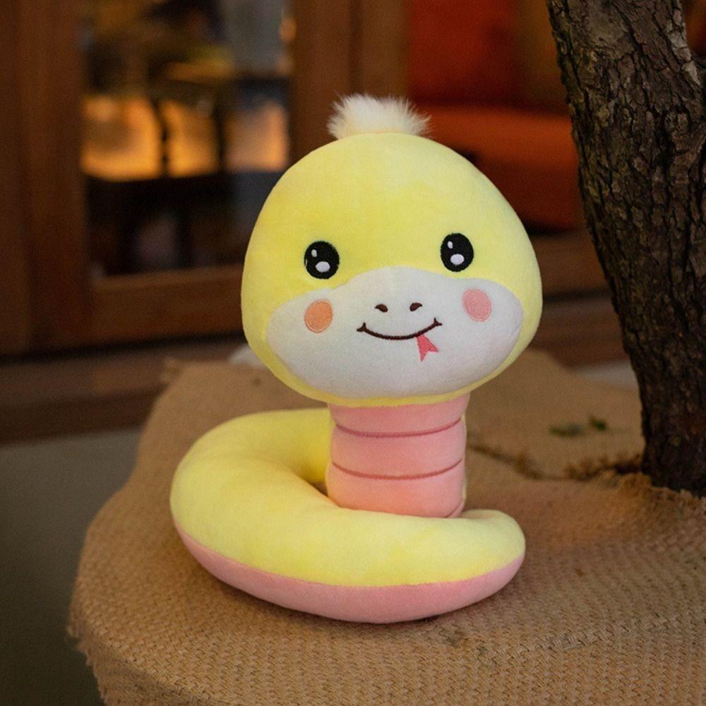 Sticking Tongue Snake Plush Toy Coiled Boa Snake Stuffed Toys Snake Plush Doll  Car Decor