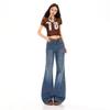 2026 Washed Texture Pleated Slim Fit Distressed Retro American Spring/Summer Comfortable Floor-Length Jeans