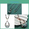 Drop Crystal Long Necklace With Alloy Pendant For Women And Men Fall Winter Fashion Accessory