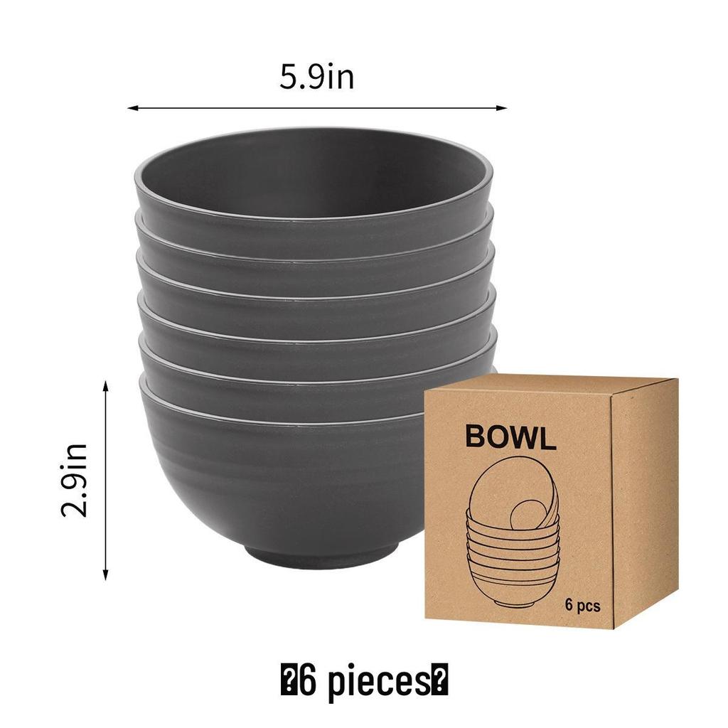 Eco-Friendly Wheat Straw 24-Piece Dinnerware Set: Plates, Bowls, Cups & Cutlery
