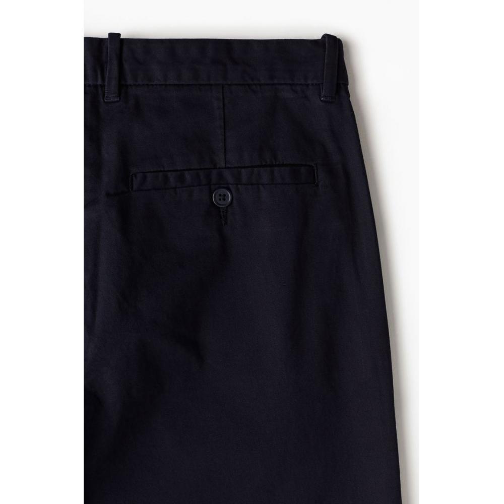 H M sliM Fit Cotton cHino Pants Navy Blue