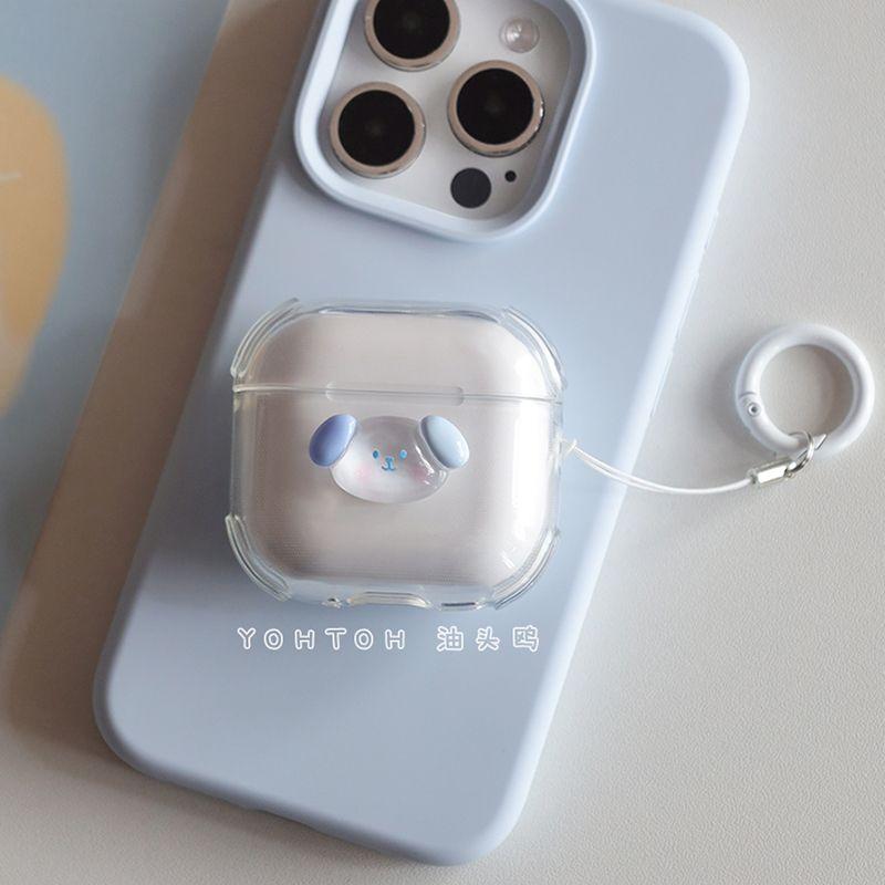 

Case 24 Airpodspro Transparent Shatter-resistant Protective Case C Port Second Generation Noise Reduction Creative Airpods2 Cute TPU Soft Case Apple AirPods3 Transparent + Circle Lanyard