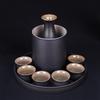 Household Japanese-style Shochu Pot Black Pottery Sake Ceramic Small Wine Cup Wine Dispenser White Wine Glass Warm Wine Wine Set