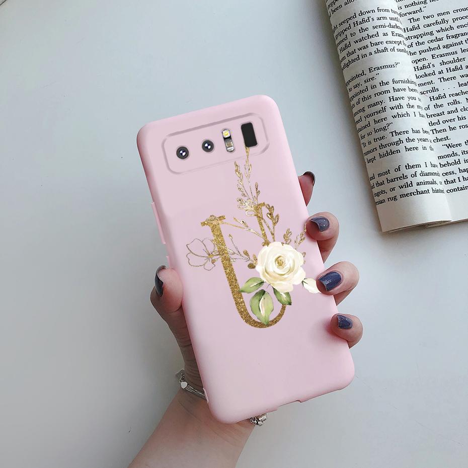 For Samsung Galaxy Note 8 Case SM-N950F Cute Letters Coque Soft Silicone Phone Case For Samsung Note 8 Note8 Cover Fundas Bumper