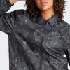 Adidas Future Icons 3-Stripes Woven Windbreaker Floral Print Zip Long Sleeve Windbreaker Women Outerwear Black IM2456
