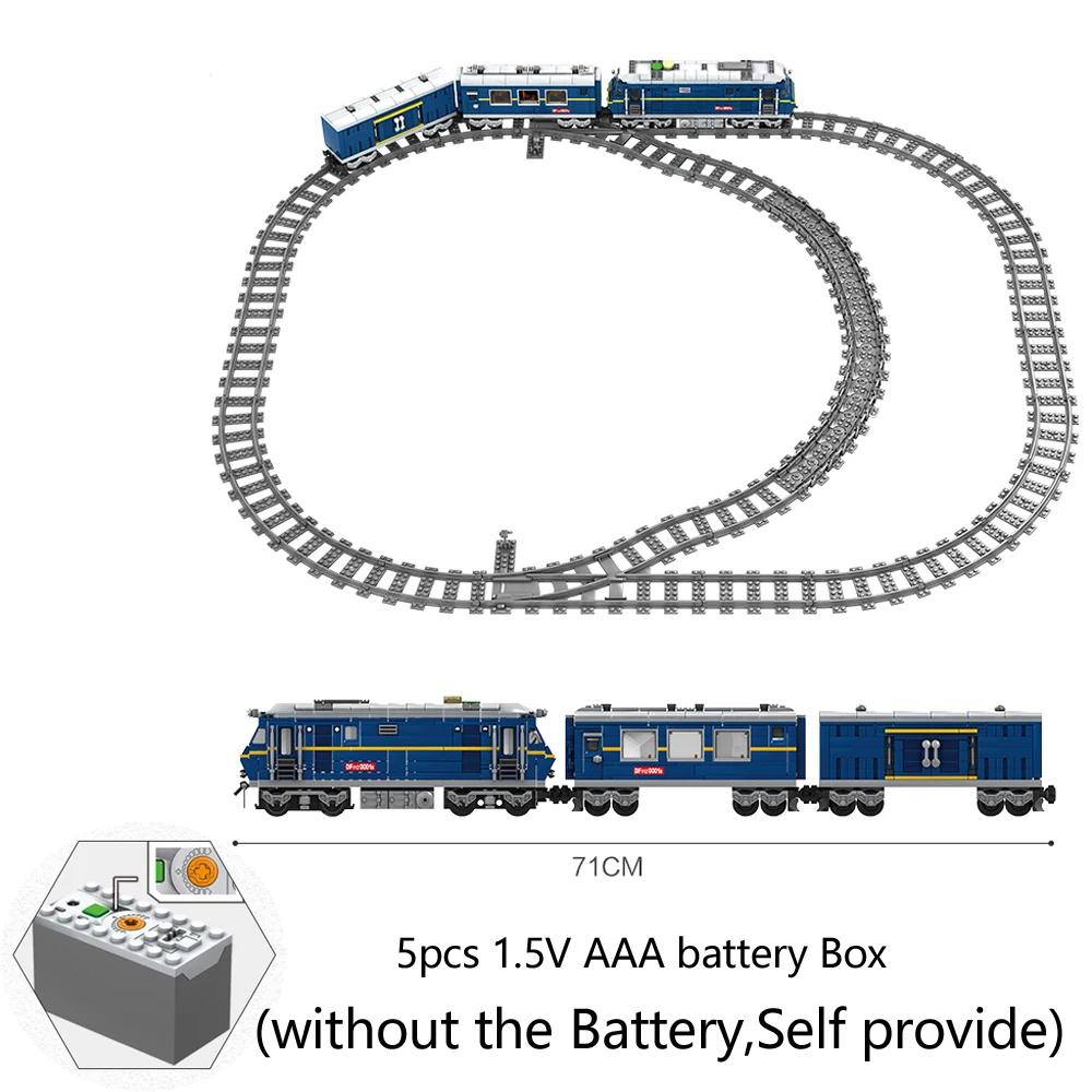 Brinquedos de Blocos de Construção Trem em Movimento com Motor - Ideal para Veículo - Meninos Loucos Desenvolvem Habilidades Manuais Compreensão do Transporte Ferroviário