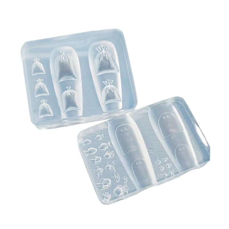 

Nail Art Moulds Silicone Template Nail Designing Tool Goldfish Series Silicone Handmade Molds for Manicure Creation 1