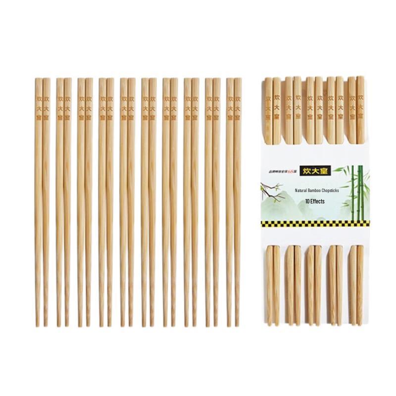 COOKER KING Natural Bamboo Chopsticks