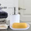 Bathroom Accessories Set Vanity Counter Soap Dispenser Toothbrush Cotton Swab Holder and Tray Set Bathroom Decor Apothecary Jars