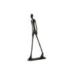 Abstract Human Figurine Minimalist Statue Matte Black with Rectangular Base