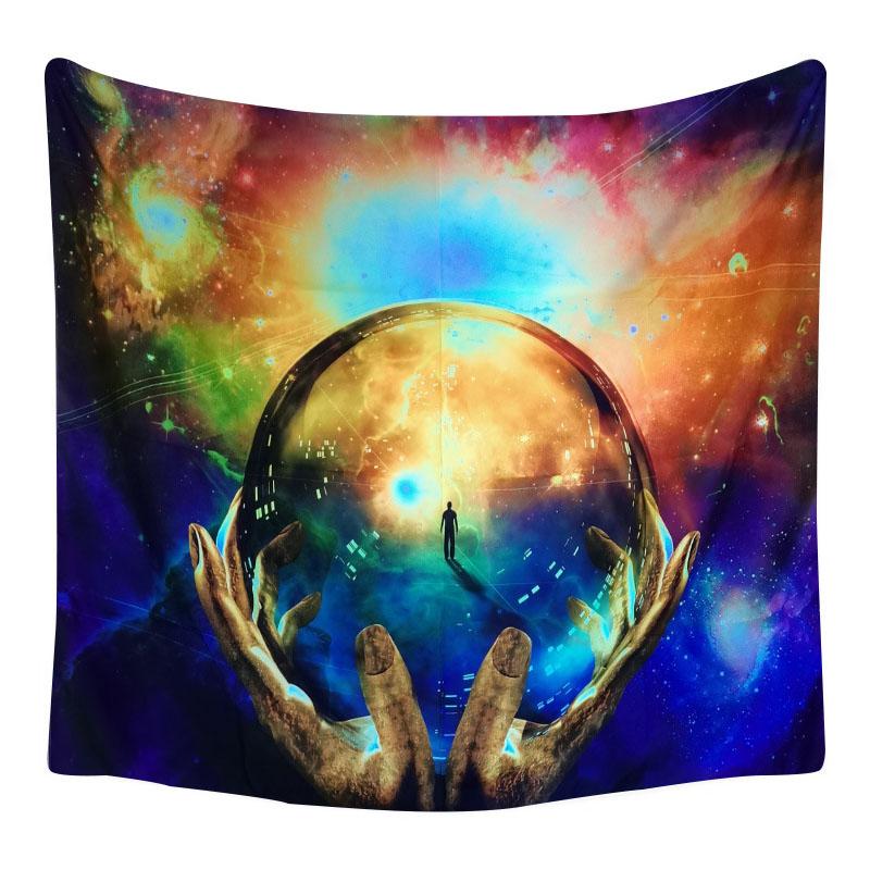 UV Fluorescent Tapestry Print Wall Hanging Art Home Decor