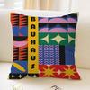 Abstract Orange Bauhaus Geometric Lucky Dragon pillow cover sofa cushion cover home room decoration children gift