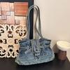 Retro gewaschene alte Denim Achseltasche Damen Umhängetasche