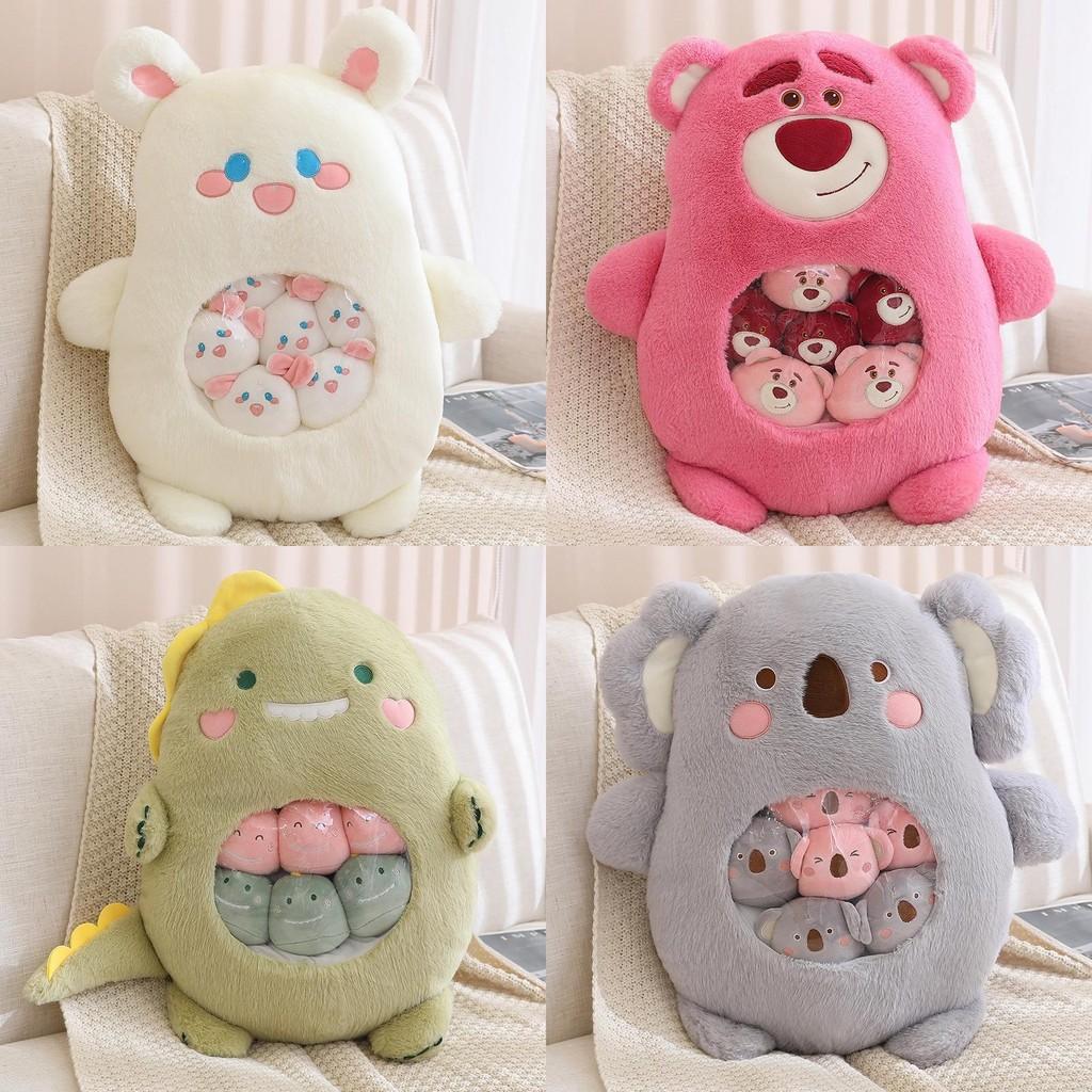 Bear Dinosaur Rabbit Lotso Snack Plush Toy Stuffed Doll Bedroom Decorations