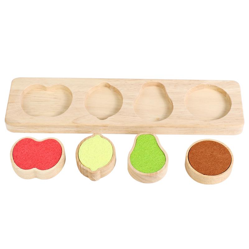 Children s Wooden Puzzle: Educational Montessori Board for Letter, Number & Shape Matching