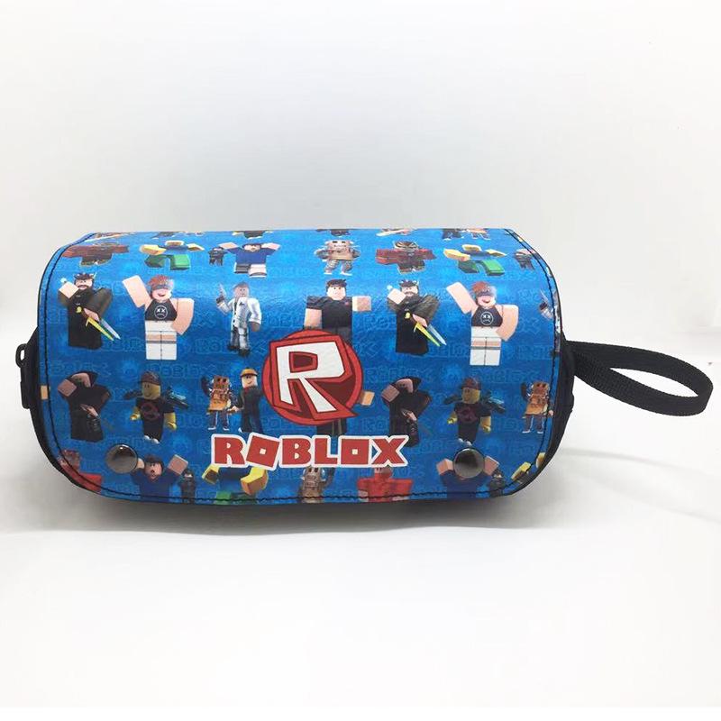 Double-Layer Zipper Roblox Pencil Case - Virtual World Student Stationery Box Pencil Case