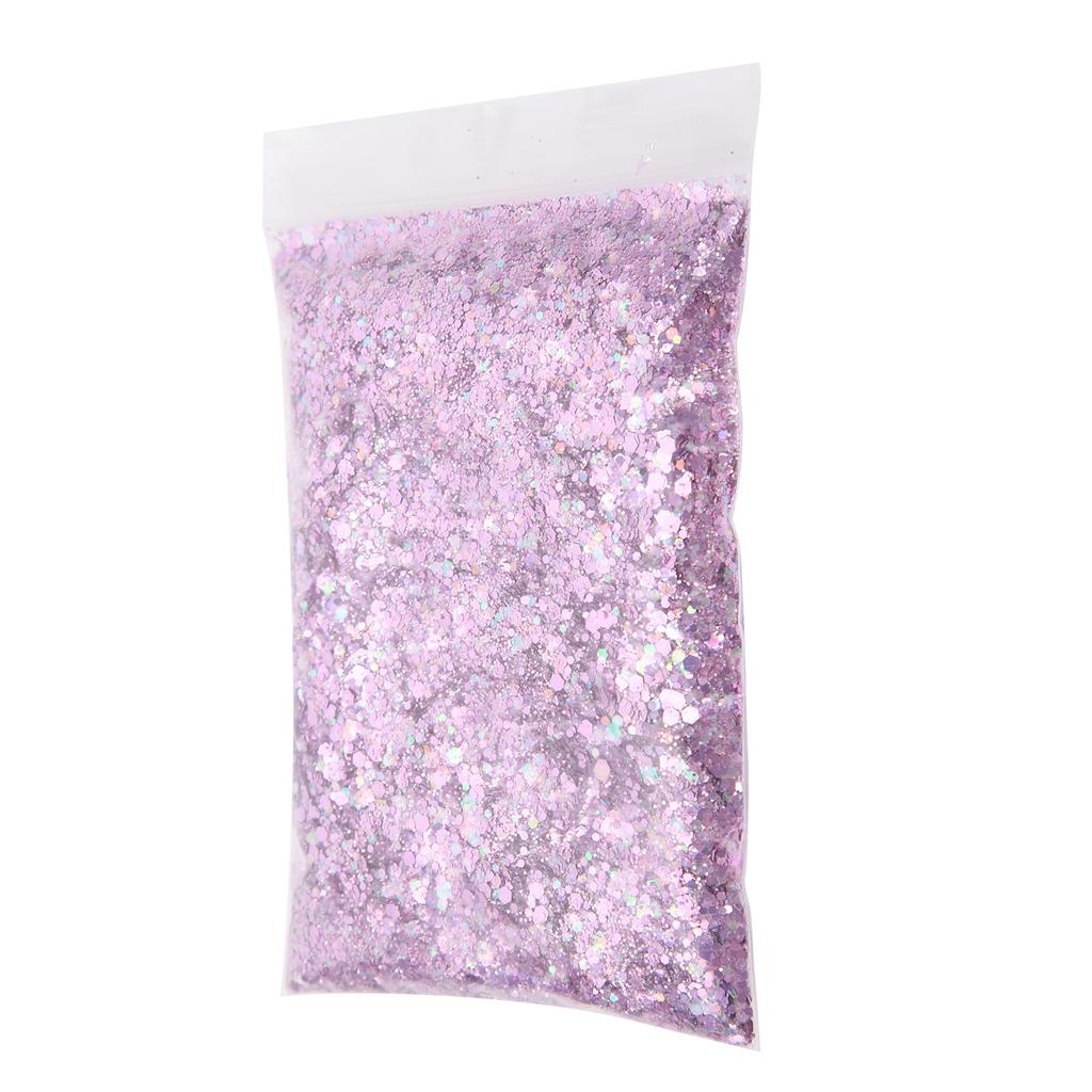 Nail Glitter 50g PET Dream Pink Hexagonal Resin Sequins for Body Face Hair Make Up Nail Art MHB‑22916