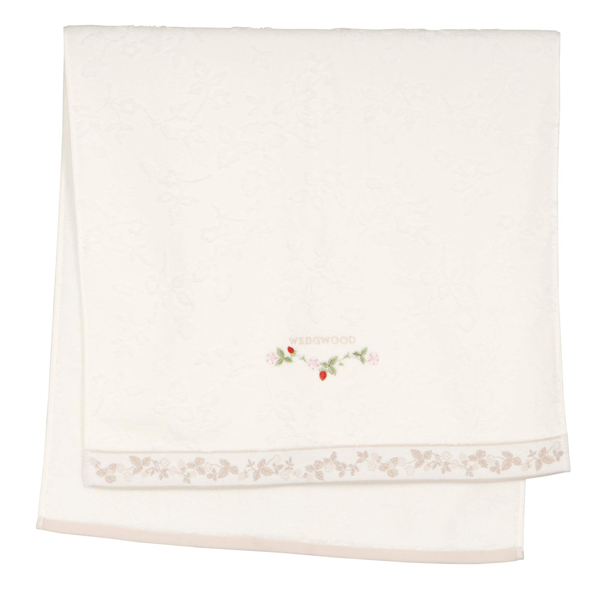 

Хлопковое банное полотенце Nishikawa Wedgwood Wild Strawberry Клубника Гладкий Ширинг Мягкий Айвори TT11304606I 100% слоновая кость