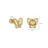Authentic 925 Sterling Silver Stud Earrings for Women Cute Double Layered Hollow Butterfly Earrings  Wedding Engagement Jewelry