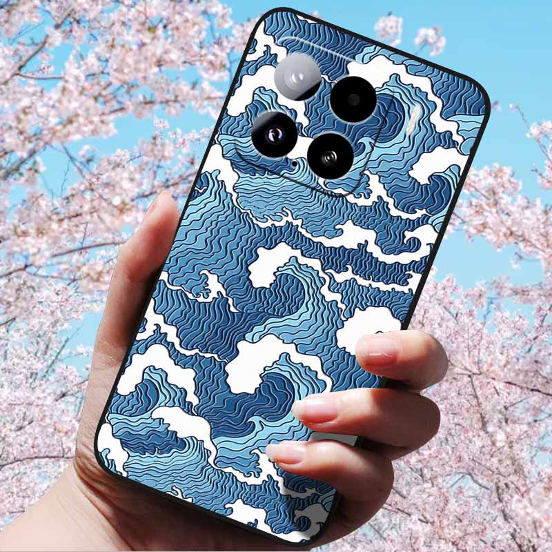 For Xiaomi 15 Pro 5G 6.73"Cases 3D Relief Soft Silicone Cover Retro Embossed for Xiaomi 15 5G Phone Mi 15pro 15 3D Soft TPU Case