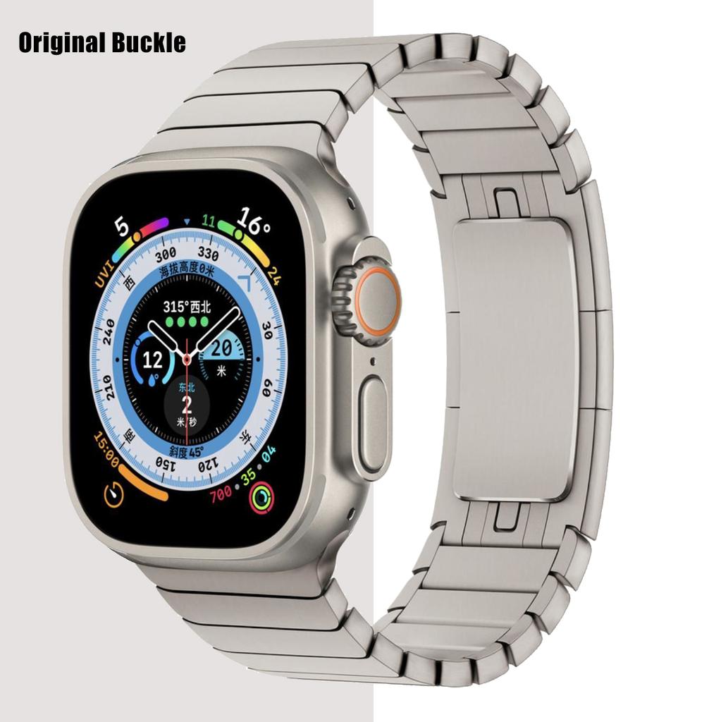 Luxury Link Watch Band for Iwatch Series 8 Ultra 7 SE 6 5 4 3 Stainless Steel Strap for Apple Watch Band Ultra Smartwatch Strap