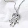 Robot Animated Girl Simple Temperament Design Versatile Clavicle Chain Necklace Pendant