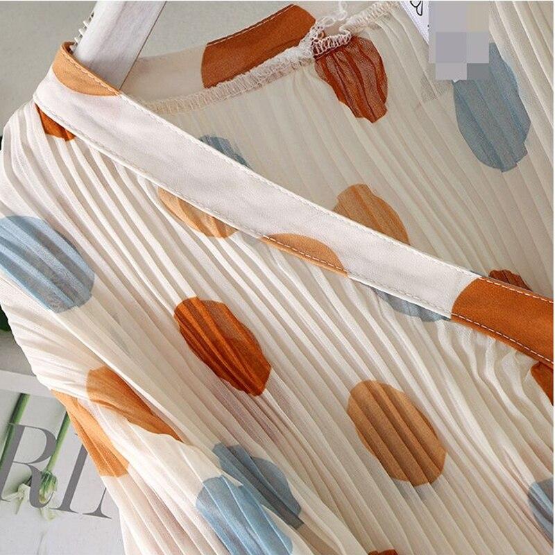 Lantern Sleeve Polka Dot V -Neck Chiffon Sunscreen Shirt Women 'S Shirt Summer Loose Chiffon Tops